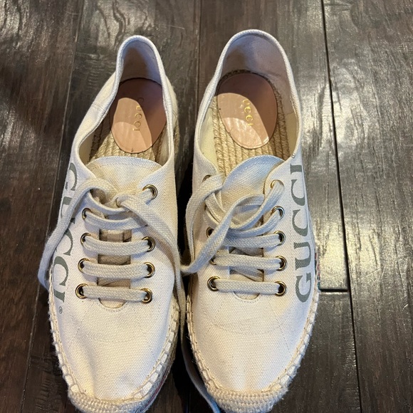 Gucci Canvas Platform Sneakers - Picture 3 of 4